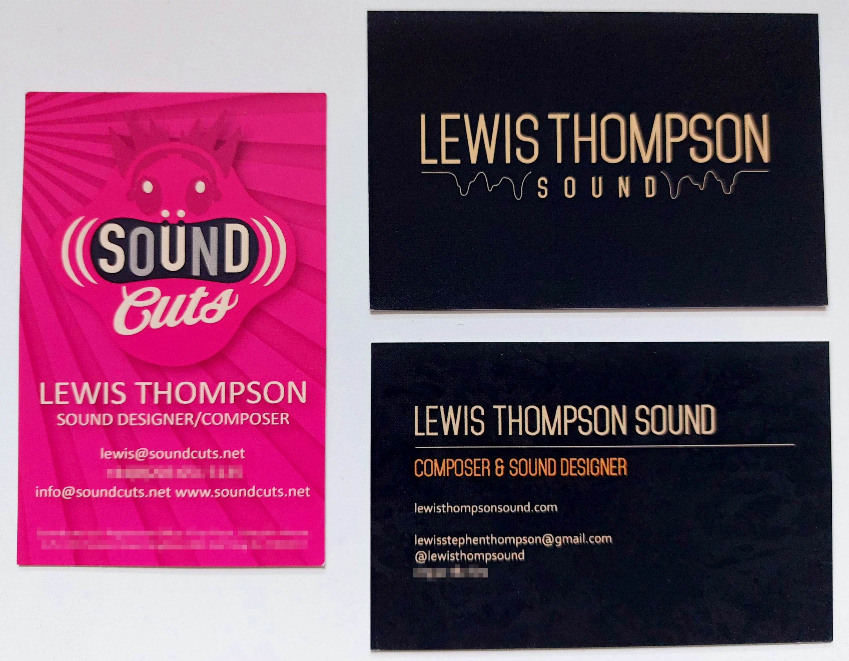 Lewis Thompson business cards